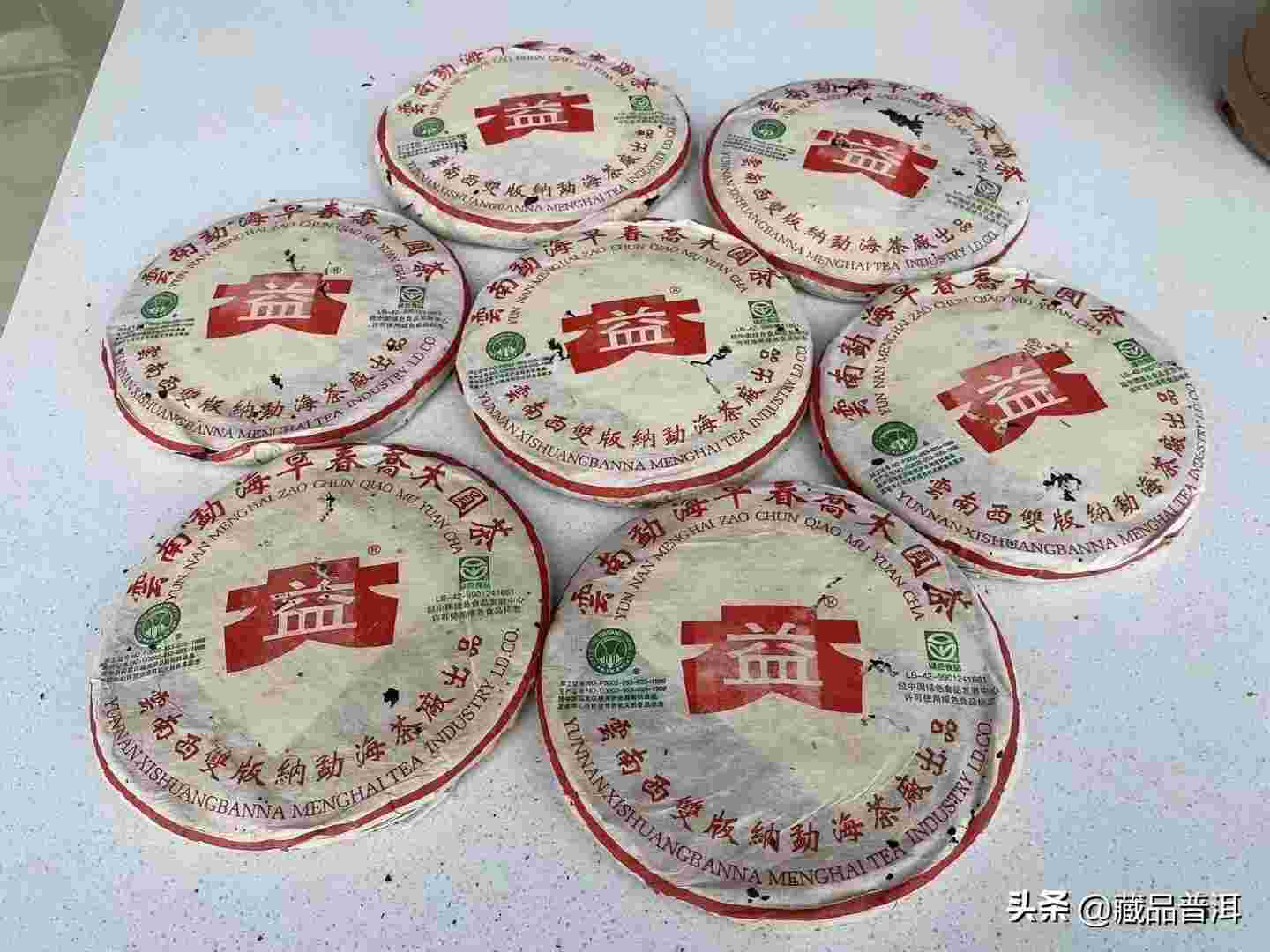 大益2003年早春乔木，双眼睛、小白菜、涂改液，藏茶市场明星茶